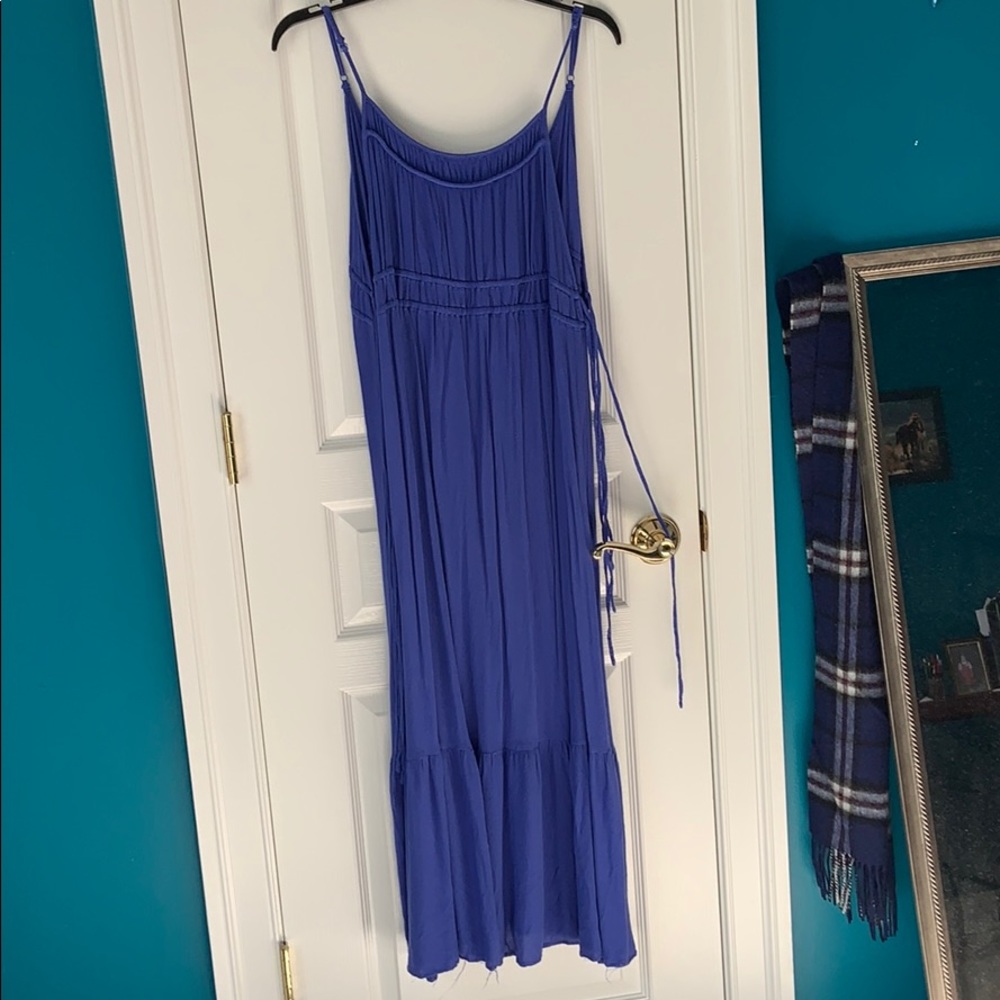 Blue, strappy, maxi dress